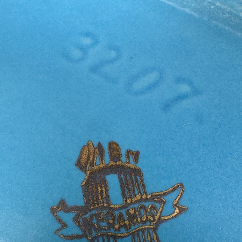 Vintage Wien Keramos Ceramic Dish with‎ Lid 8" Blue & Metallic Gold Matte 3207 - Picture 10 of 11